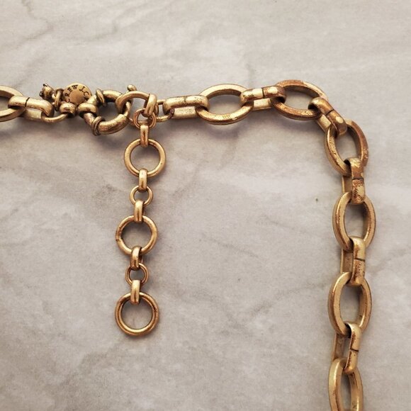 ✨ J.Crew Large Jumbo Rhinestone Crystals Pink Taupe Statement Necklace ✨ - Picture 3 of 16